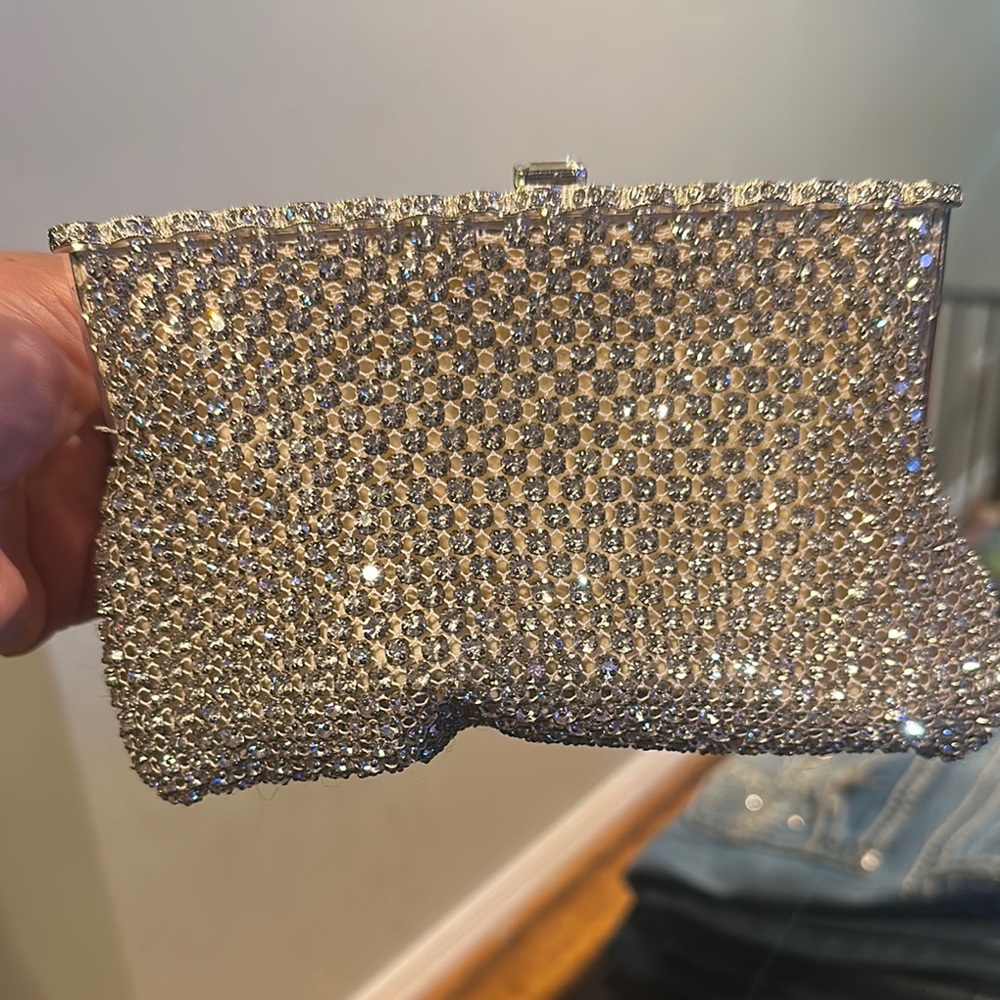 Elegant Silver Clutch Bag
